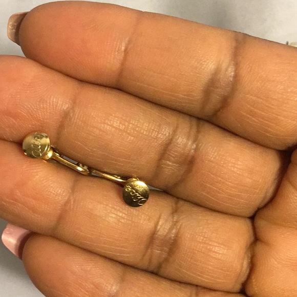 ALICE 1950'S GOLD PLATED SCREW-ON EARRINGS - Picture 3 of 3